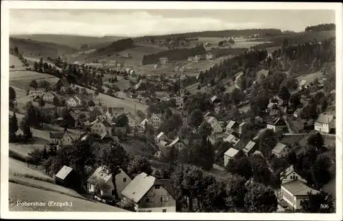 Ak Pobershau Marienberg im Erzgebirge, Panorama