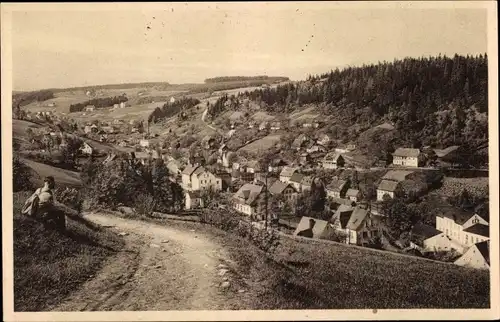 Ak Pobershau Marienberg im Erzgebirge, Panorama