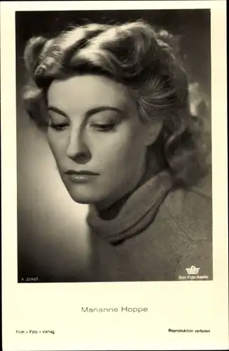 Ak Schauspielerin Marianne Hoppe, Portrait, Tobis Film A 3890/1