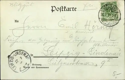 Mondschein Ak Meerane in Sachsen, Panorama vom Pfarrberg