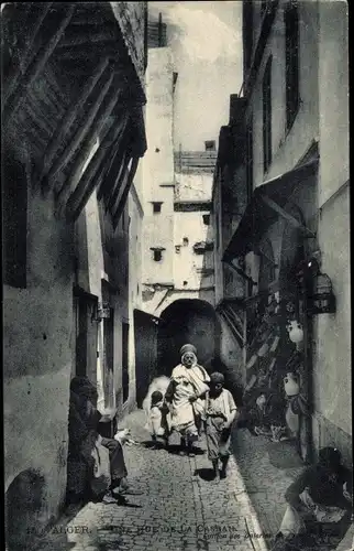 Ak Algier Alger Algerien, Une rue de la Casbah