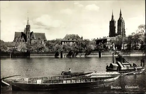Ak Breslau Schlesien, Dominsel