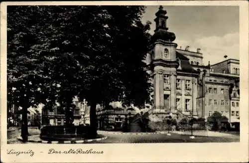 Ak Legnica Liegnitz Schlesien, altes Rathaus