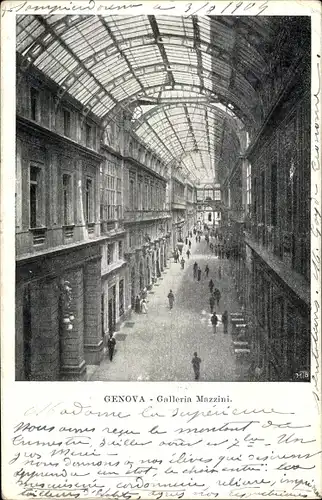 Ak Genova Genua Liguria, Galleria Mazzini