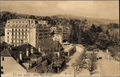 Ak Ouchy Lausanne Kanton Waadt, Hotel Beau-Rivage