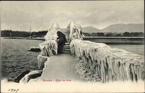 Ak Genève Genf Schweiz, Effet de bise