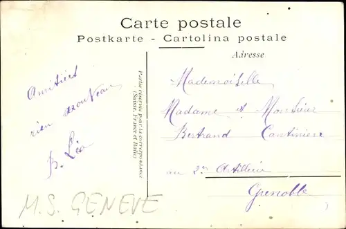 Ak Genève Genf Schweiz, Debarcadere du Pont du Mont Blanc, Salondampfer Geneve