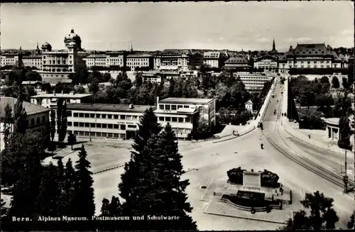 Ak Bern Stadt Schweiz, Alpines Museum, Postmuseum und Schulwarte