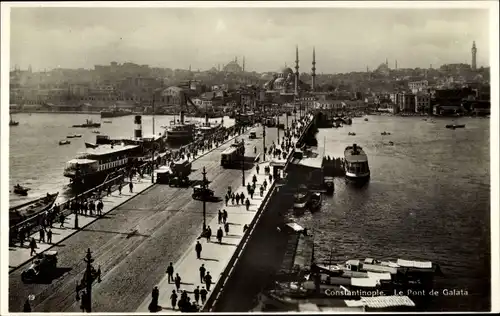 Ak Konstantinopel Istanbul Türkei, Le Pont de Galata