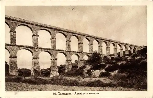 Ak Tarragona Katalonien Spanien, Acuetucto romano