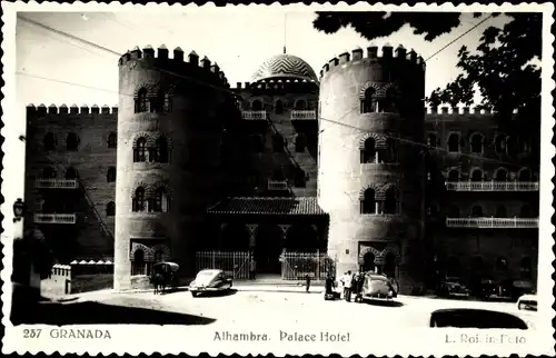 Ak Granada Andalusien Spanien, Alhambra, Palace Hotel