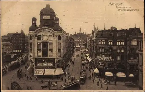 Ak Hamburg Mitte Altstadt, Grasskeller, Heiligengeistbrücke