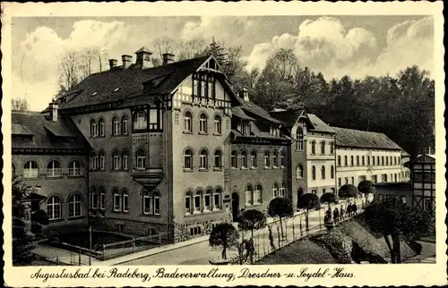 Ak Liegau Augustusbad Radeberg, Badeverwaltung, Seydel Haus
