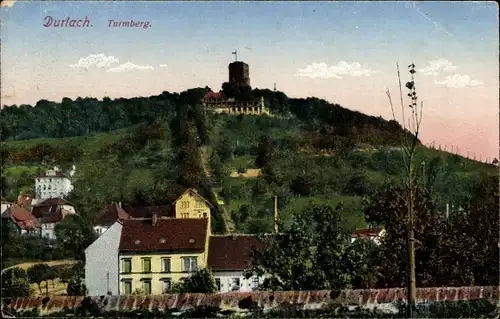 Ak Durlach Karlsruhe in Baden, Turmberg