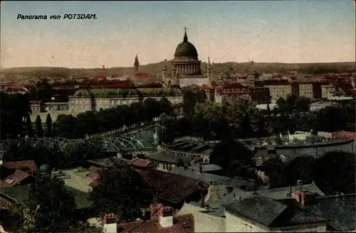 Ak Potsdam, Panorama vom Ort
