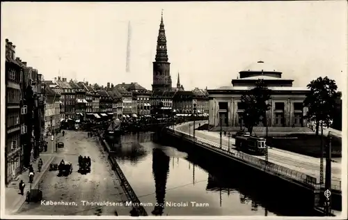 Ak København Kopenhagen Dänemark, Thorvaldsens Museum, Nicolai Taarn