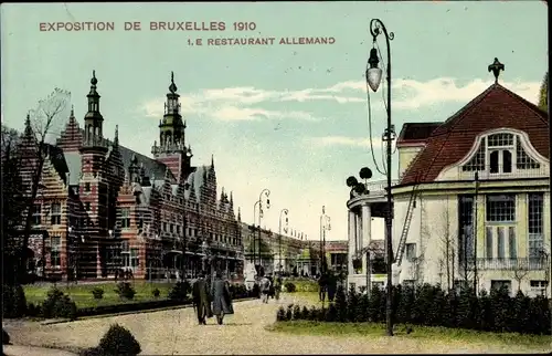 Ak Bruxelles Brüssel, Exposition, Weltausstellung 1910, Le Restaurant Allemand