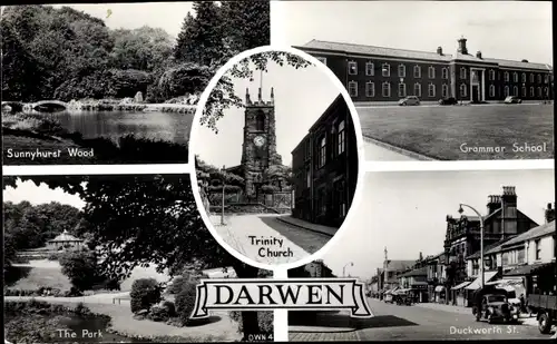 Ak Darwen North West England, Grammar School, Duckworth St., Trinity Church, Sunnyhurst Wood