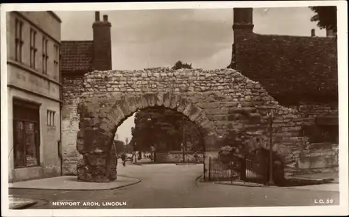 Ak Lincoln Lincolnshire England, Newport Arch