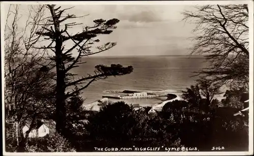 Ak Lyme Regis Dorset England, The Cobb from Highcliff