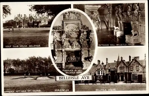 Ak Ayr Schottland, Belleisle House, Golf Club House, Fireplace in Hall, Entrance Hall