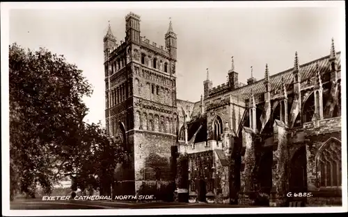 Ak Exeter Devon England, Exeter Cathedral, North Side