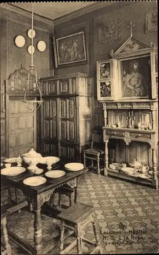 Ak Lessines Wallonien Hennegau, Hopital Notre Dame a la Rose, Le grand Parloir