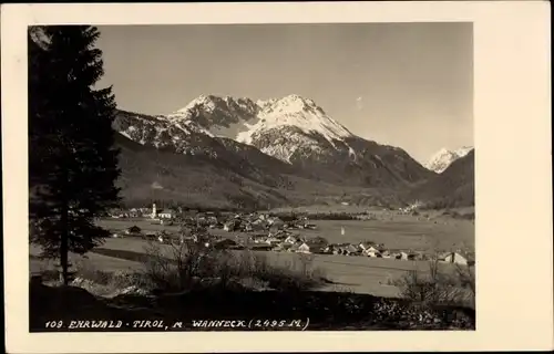 Ak Ehrwald in Tirol, Ortsansicht m. Wanneck