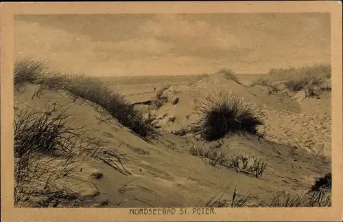 Ak Nordseebad Sankt Peter Ording, Dünenlandschaft