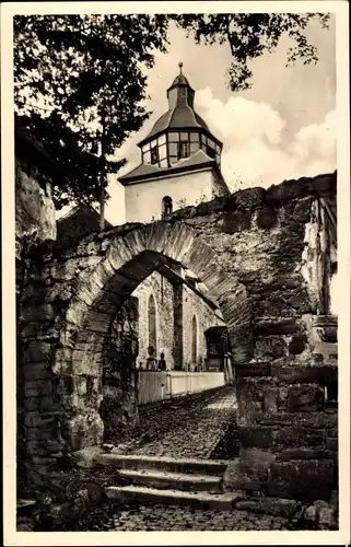 Ak Röhrda Ringgau in Hessen, Evangl. Kirche, Torbogen