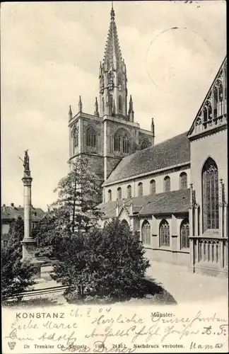 Ak Konstanz am Bodensee, Münster, Denkmal