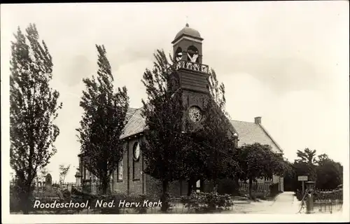 Ak Roodeschool Groningen Niederlande, Ned. Herv. Kerk