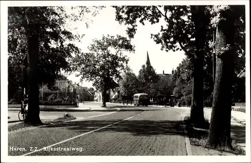 Ak Haren Groningen Niederlande, Rijksstraatweg