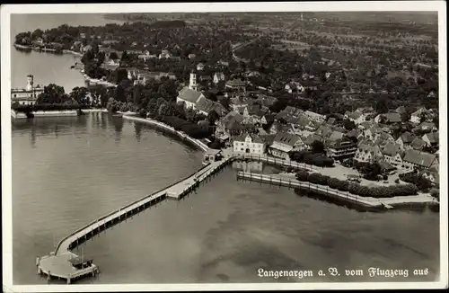 Ak Langenargen am Bodensee, Fliegeraufnahme