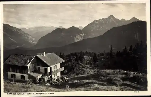 Ak Mittenwald in Oberbayern, Kranzberghaus mit Arnspitze