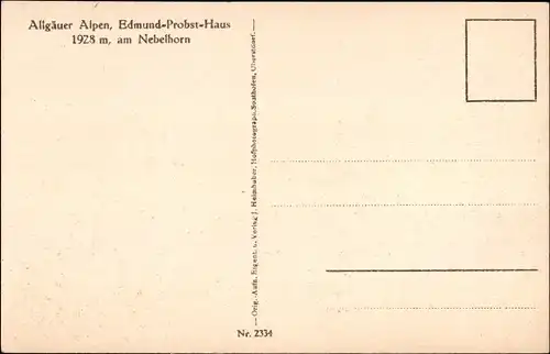 Ak Oberstdorf im Oberallgäu, Edmund Probst Haus, Nebelhornhaus