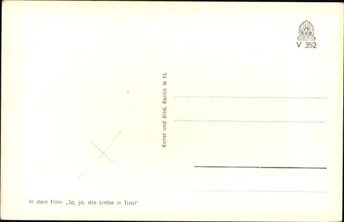 Ak Schauspielerin Elfie Pertramer, Portrait, Ja die Liebe in Tirol