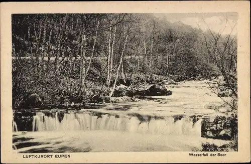 Ak Eupen Wallonien Lüttich, Wasserfall der Soor