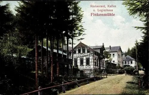 Ak Mellenbach Glasbach Schwarzatal, Restaurant Finkenmühle