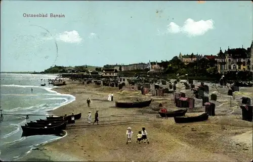 Ak Ostseebad Bansin Heringsdorf auf Usedom, Strand