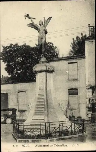 Ak Toul Meurthe et Moselle, Monument de l'Aviation