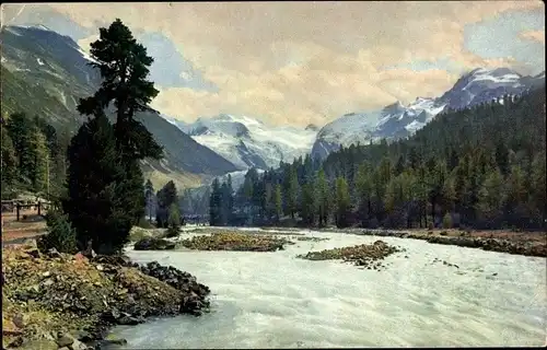 Ak Kanton Graubünden, Am Fuss des Morteratschgletschers