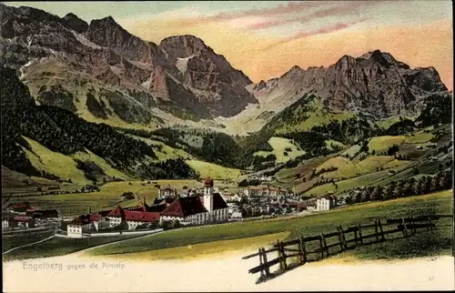 Ak Engelberg Kanton Obwalden Schweiz, Blick gegen die Arnialp