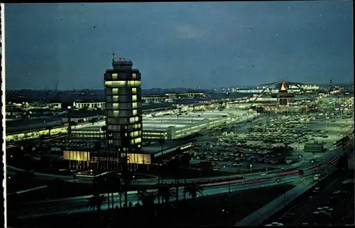 Ak Los Angeles Kalifornien USA, International Airport, Flughafen, Nachtansicht