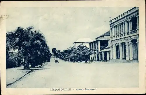 Ak Kinshasa Léopoldville DR Kongo Zaire, Avenue Beernaerdt