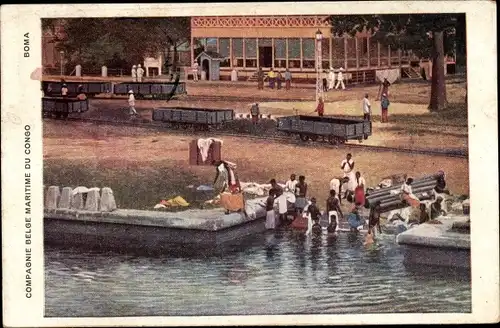 Ak Boma Congo Belge DR Kongo Zaire, Compagnie Belge Maritime du Congo