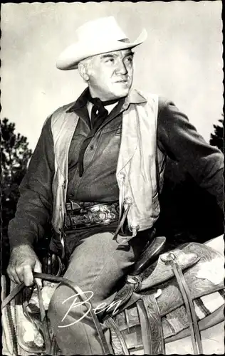 Ak Schauspieler Lorne Greene als Ben Cartwright, Bonanza