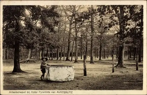 Ak Artesischeput bij Hotel Pyramide van Austerlitz, Pfadfinder