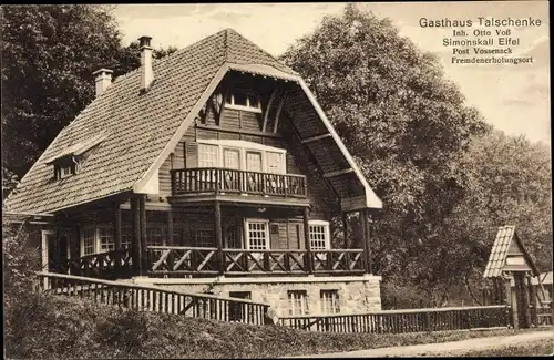 Ak Simonskall Hürtgenwald in der Eifel, Gasthaus Talschenke