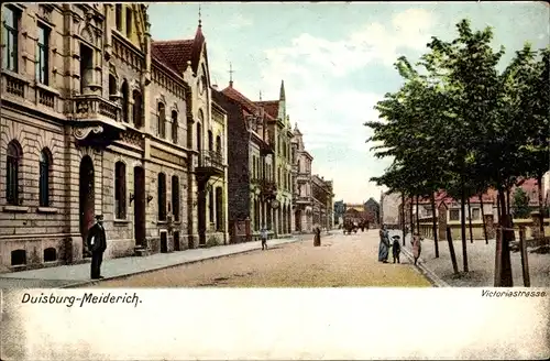 Ak Meiderich Duisburg im Ruhrgebiet, Victoriastraße